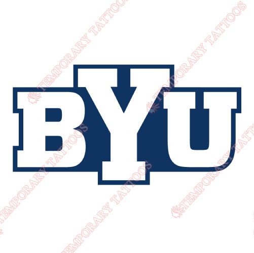 Brigham Young Cougars Customize Temporary Tattoos Stickers NO.4027